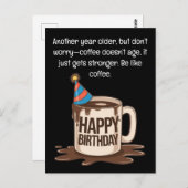 Carte de la Coupe du Café d'Anniversaire : Voeux d (Devant / Derrière)