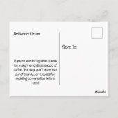 Carte de la Coupe du Café d'Anniversaire : Voeux d (Dos)