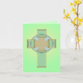 Carte de la croix celtique de la Saint-Patrick (Fleur jaune)