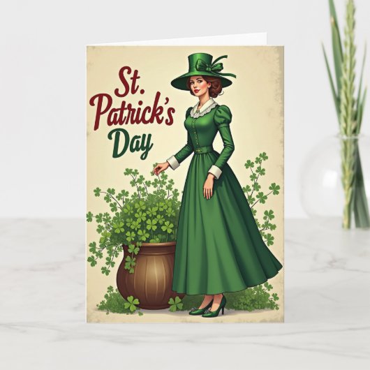Carte de la Dame verte de la Saint-Patrick (Devant)