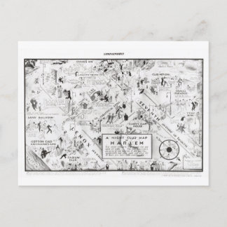 Carte de la discothèque de Harlem, 1933