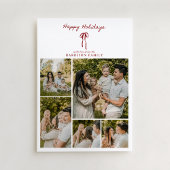 Carte de la famille de vacances avec Red Bow