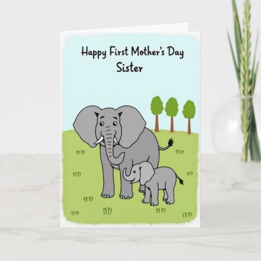 Carte de la famille éléphant mat (Devant)