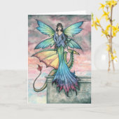 Carte de la Fée Mystique Dragon (Fleur jaune)