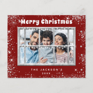 Carte de la fenêtre de la photo en argent rouge No