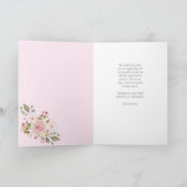 Carte de la Fête de la Fille de Rose rose (Intérieur)