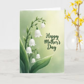 Carte de la Fête de la Fleur Blanche Douce (Fleur jaune)
