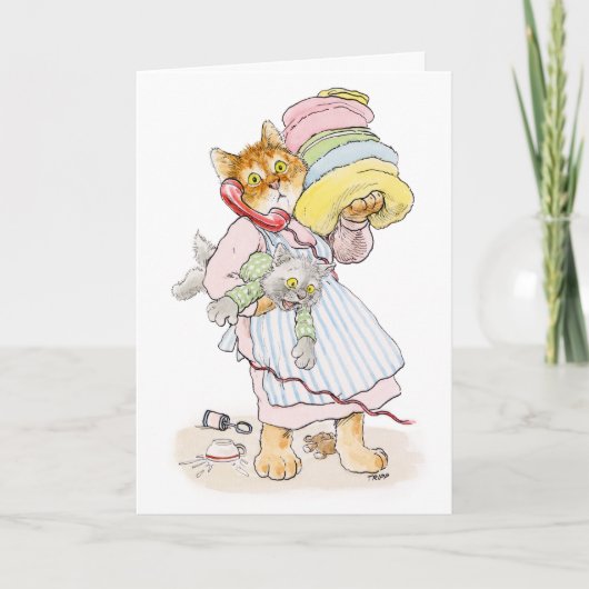Carte de la fête de la mère de maman chat surcharg (Devant)
