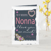 Carte de la Fête de la Mère Nonna tendance et mode (Fleur jaune)