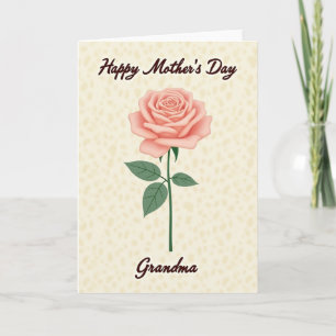 Carte de la fête de la plus douce grand-mère Rose