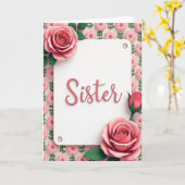 Carte de la Fête de la Rose Sœur (Fleur jaune)