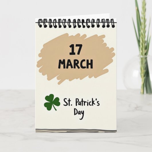 Carte de la Fête de la Saint-Patrick 17 mars (Devant)