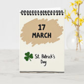 Carte de la Fête de la Saint-Patrick 17 mars (Fleur jaune)