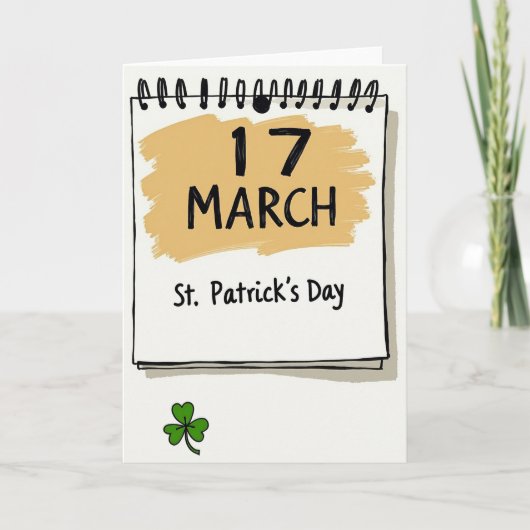 Carte de la fête de la Saint-Patrick du 17 mars (Devant)