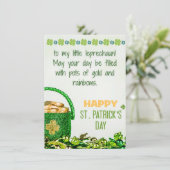 Carte de la fête de la Saint-Patrick pour fille - (Debout devant)