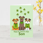 Carte de la fête de la Saint-Patrick pour fils (Fleur jaune)