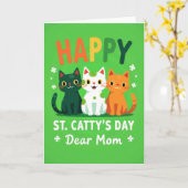 Carte de la Fête de la Saint-Patrick pour Maman av (Fleur jaune)