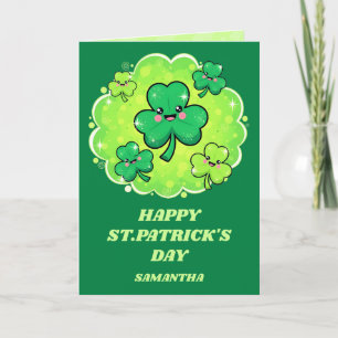 Carte de la Fête de la Saint-Patrick Shamrock Shin