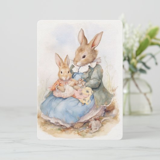 Carte de la Fête de Peter Mère Rabbit (Debout devant)