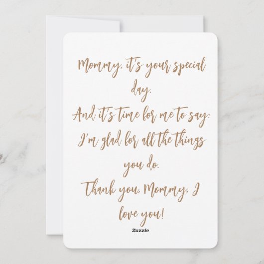 Carte de la Fête de Peter Mère Rabbit (Dos)