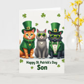 Carte de la Fête de Saint-Patrick pour Fils avec C (Fleur jaune)