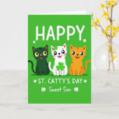 Carte de la Fête de Sainte-Cattys pour Chat (Fleur jaune)
