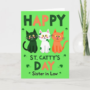 Carte de la fête de sainte Cattys pour sœur