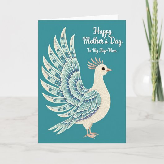 Carte de la Fête des Belles-Mères Oiseau Sarcelle (Devant)