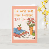 Carte de la Fête des Enseignants avec des Fleurs (Fleur jaune)