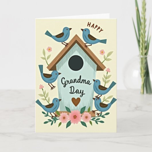 Carte de la Fête des grands-mères Florale (Devant)