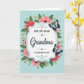 Carte de la Fête des grands-mères la plus douce (Fleur jaune)