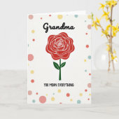 Carte de la fête des grands-mères Ruby Rose (Fleur jaune)