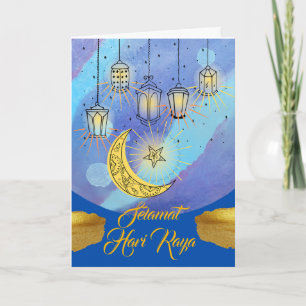 Carte de la fête des lanternes de Selamat Hari Ray