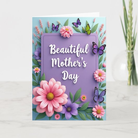 Carte de la Fête des Mamans la plus douce (Devant)