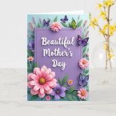 Carte de la Fête des Mamans la plus douce (Fleur jaune)
