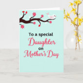 Carte de la fête des mamans Red Bud (Fleur jaune)