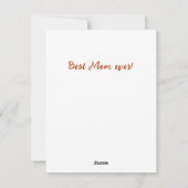 Carte de la fête des mères (Dos)