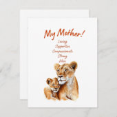 Carte de la fête des mères (Devant / Derrière)