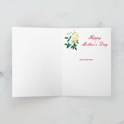 Carte de la Fête des Mères (Intérieur)