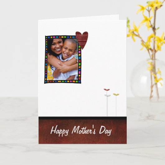 Carte de la fête des mères (Fleur jaune)