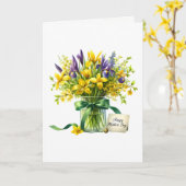 Carte de la Fête des Mères (Fleur jaune)