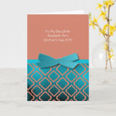 Carte de la fête des mères à la fille (Fleur jaune)