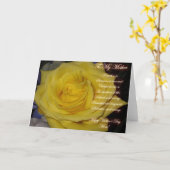 Carte de la fête des mères à la rose jaune (Fleur jaune)