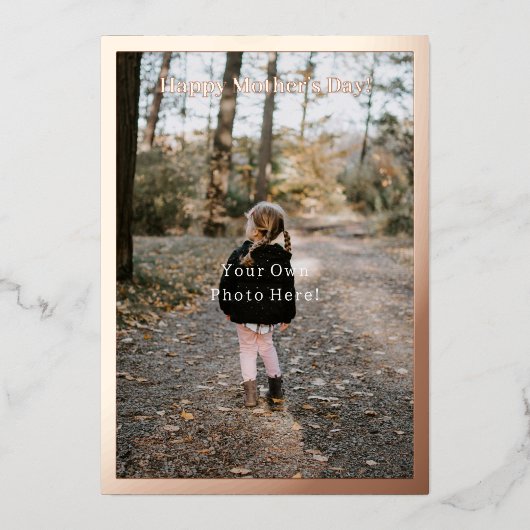 Carte de la fête des mères à personnaliser avec ph (Recto)