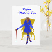 Carte de la fête des mères afro-américaines (Fleur jaune)