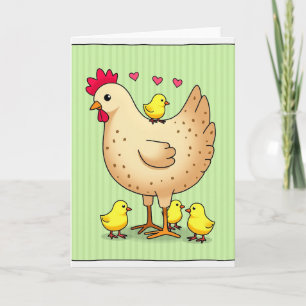 Carte de la fête des mères Amour de mère poule
