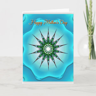Carte de la fête des Mères Aqua Starburst