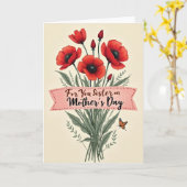 Carte de la Fête des Mères aux Coquelicots (Fleur jaune)