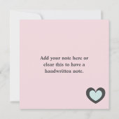 Carte de la Fête des Mères avec coeur rose et text (Dos)