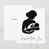 Carte de la Fête des mères avec nouveau-né (Devant / Derrière)